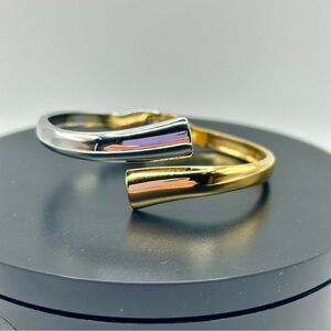 Modern Two-Tone Open Bracelet